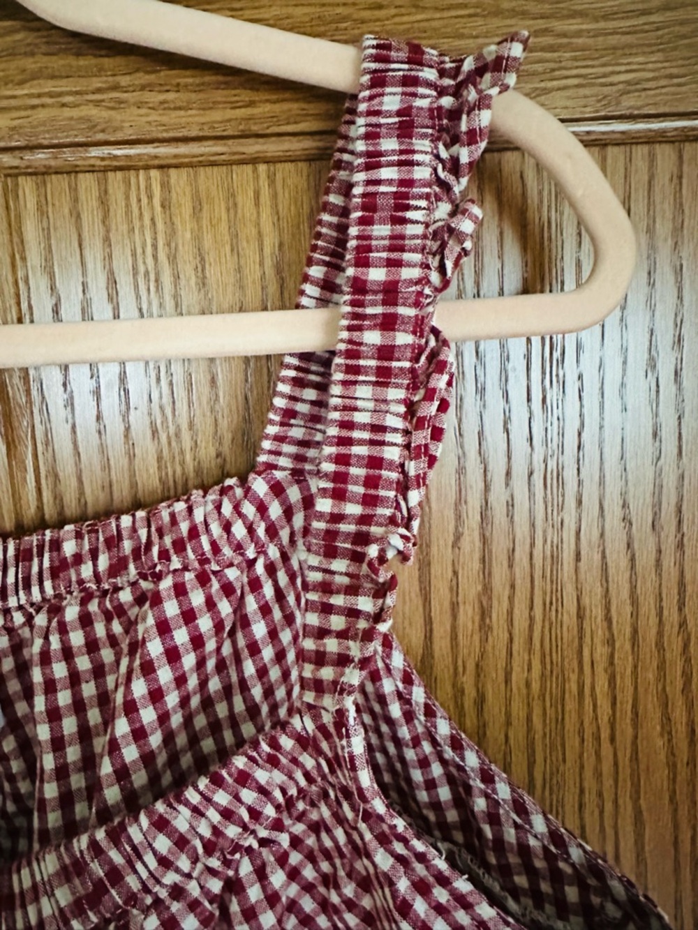 Things Between Red Gingham Ruffled Tank - Picture 3 of 6